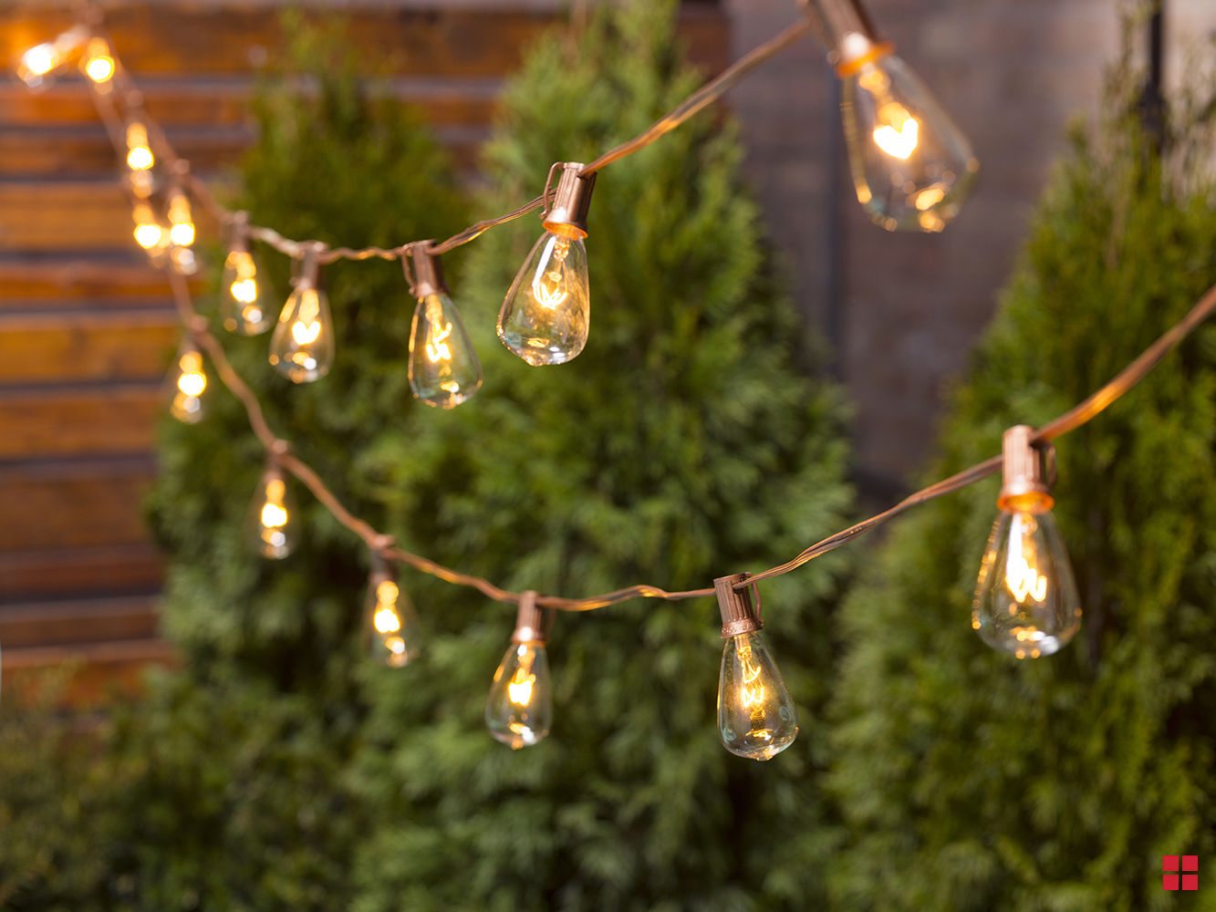 String Light Rust Metallic Spray Painted String Lights